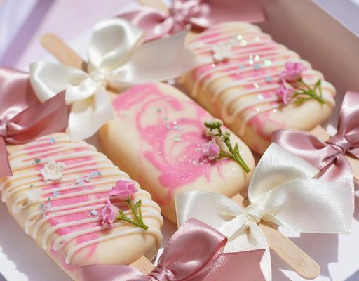cakesicles in a gift box